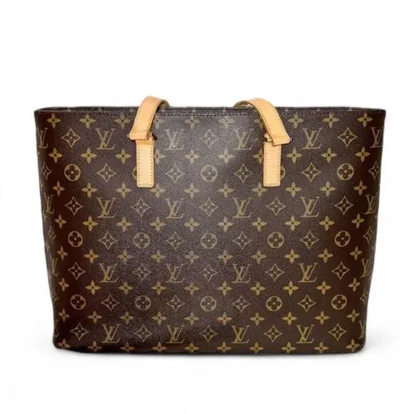 LOUIS VUITTON Luco Brown Monogram LV Logo Canvas Zip Closure Tote - Picture 4 of 16